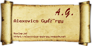 Alexovics György névjegykártya